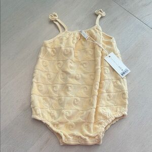 Rylee + Cru yellow wave  Bodysuit